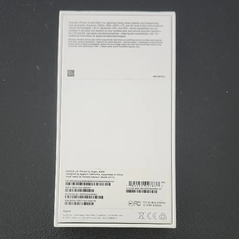 Empty Apple iPhone 12 Box - Green